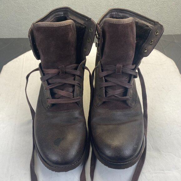 UGG Cavitt Antiqued Leather‎ Fur Lined Military Boots Shoes Size 9 Mens F19216G main image 8